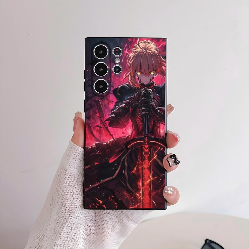 Fate Zero Stay Night S-Saber Phone Case For Samsung Galaxy S25 S24 S22 S23 Ultra S21 S20 Plus Frosted Non-Slip Full Soft Cover