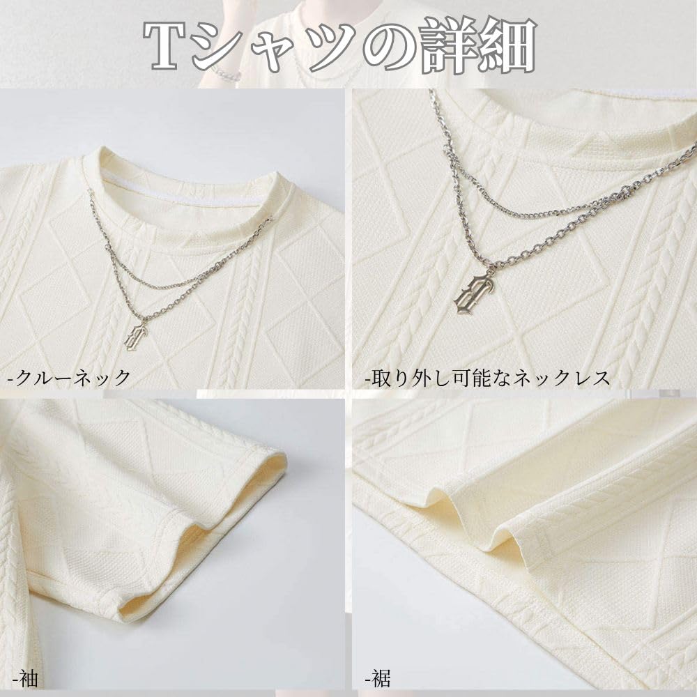 Aaronlive Short Sleeve and Short Pants Summer Loose and Cool Size 2XL Men's T-Shirt Set, Jersey, Casual, Moisture-Wicking, Quick-Drying, Fit, Stylish,