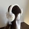 Bowknot Plush Ear Muffs for Cold Weather Fashion Ear Protective Ear Warmers Thick Furry Ear Muff for Women Skiing Hiking