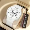 Korean Style Simple Luminous Electronic Watch for Students with Alarm Clock