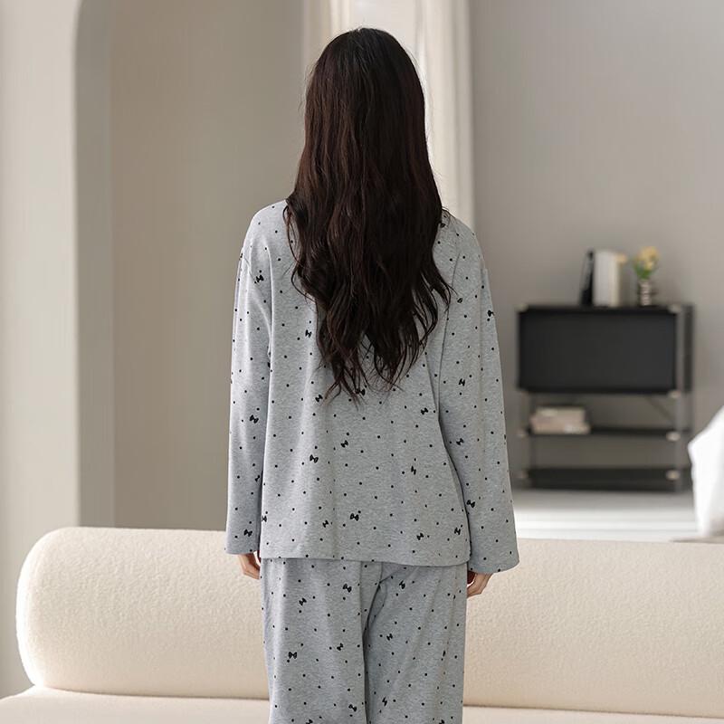 Fenteng Women's 100% Thick Cotton Long Sleeve Pajama Set