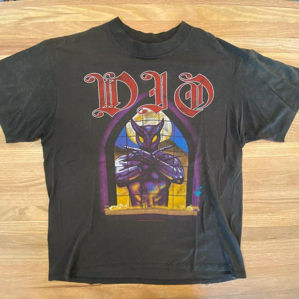 1987 Dio Rock US Tour, Двусторонняя, Винтажная Музыкальная Футболка 80-х, Подарок, Полный Размер S-4XL, Унисекс Футболка S