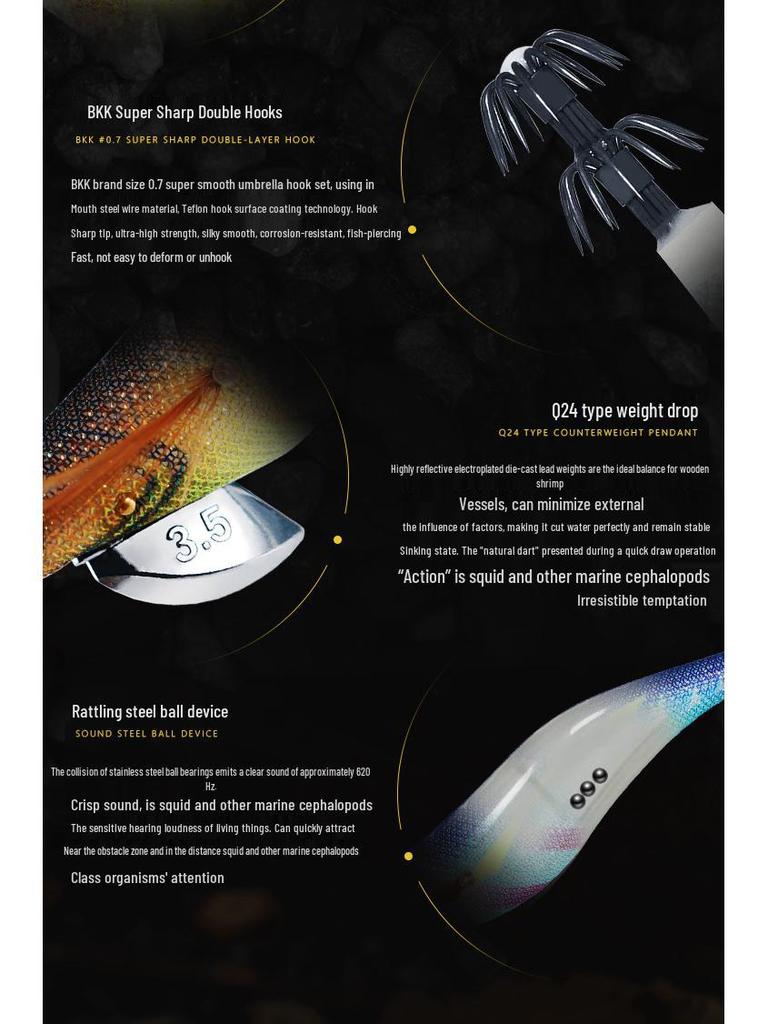 X-SEM Xunyu Luminous Squid & Octopus Soft Bait - B-G1 Shrimp Thread with Big Tail