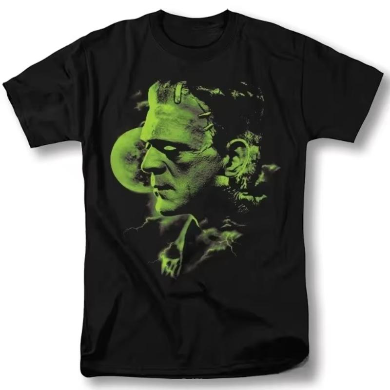Vintage Pattern Design Tshirt Frankenstein Horror Movie S