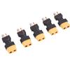 5PCS Male XT60 To Male T Plug Connector Adapter Secure Connection Easy Installation for RC Car LiPo Battery Charger