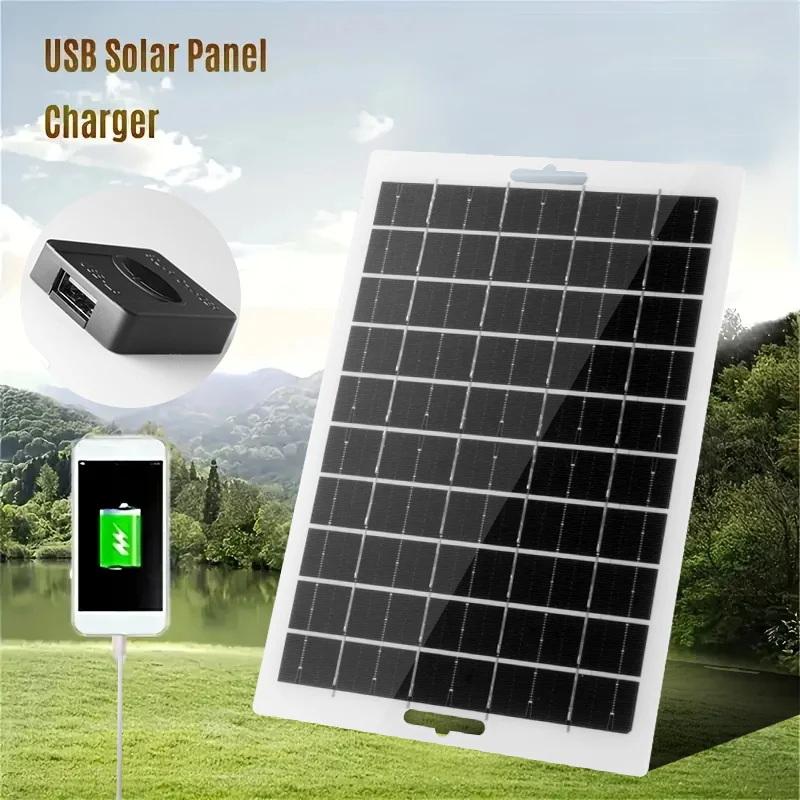 Solární panel s USB pro venkovní turistiku a kempování, přenosná baterie, powerbanka pro nabíjení mobilního telefonu, nabíjecí panel