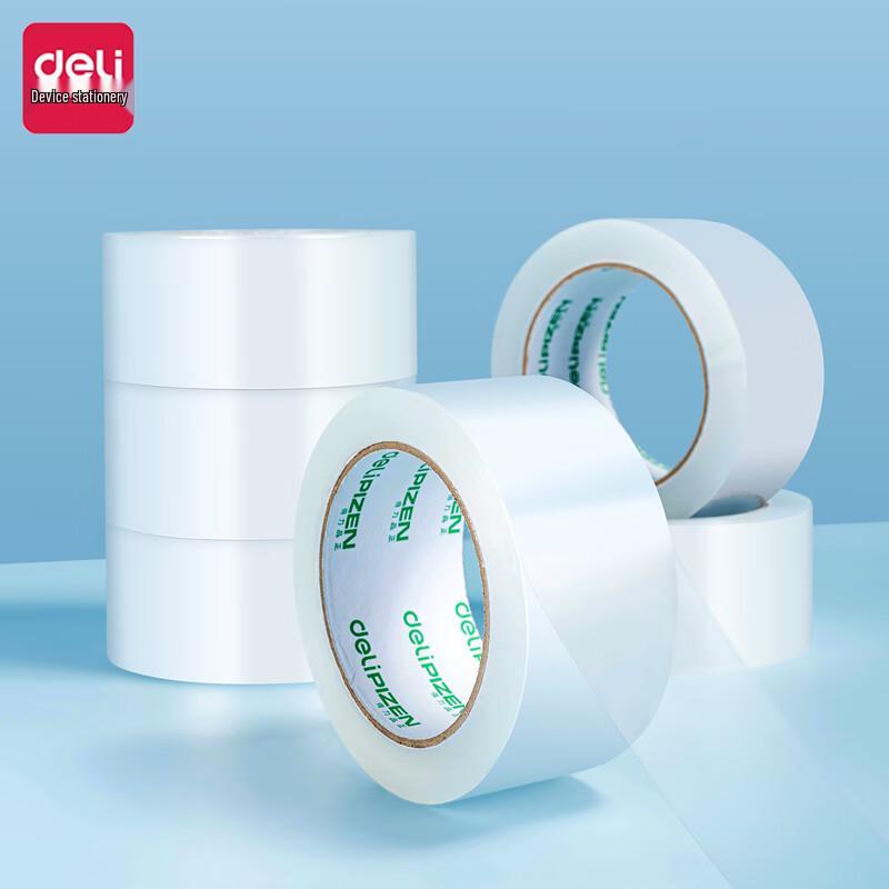 Deli Transparent Packing Tape, 48mm x 100 Yards, 6 Rolls