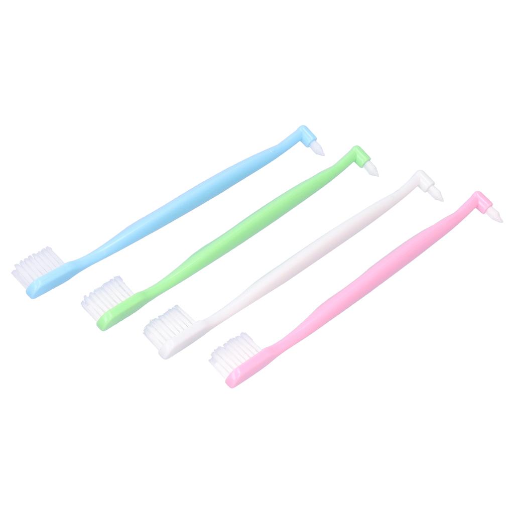 Lot de 4 brosses à dents orthodontiques à double extrémité pour le nettoyage des dents des appareils orthodontiques