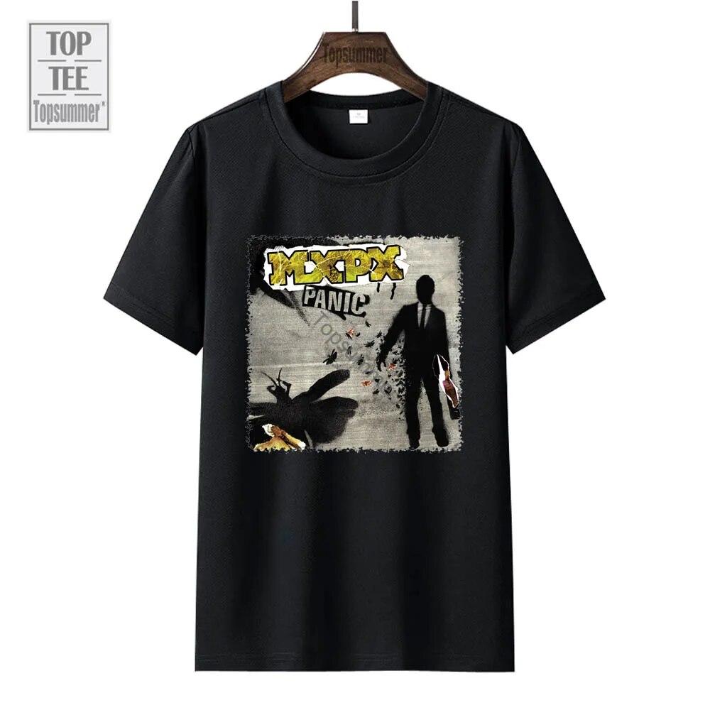Panic Album Tričko MxPx Tour Tričko Žena Pop Móda Černé Tričko Unisex Oversized Topy Trička