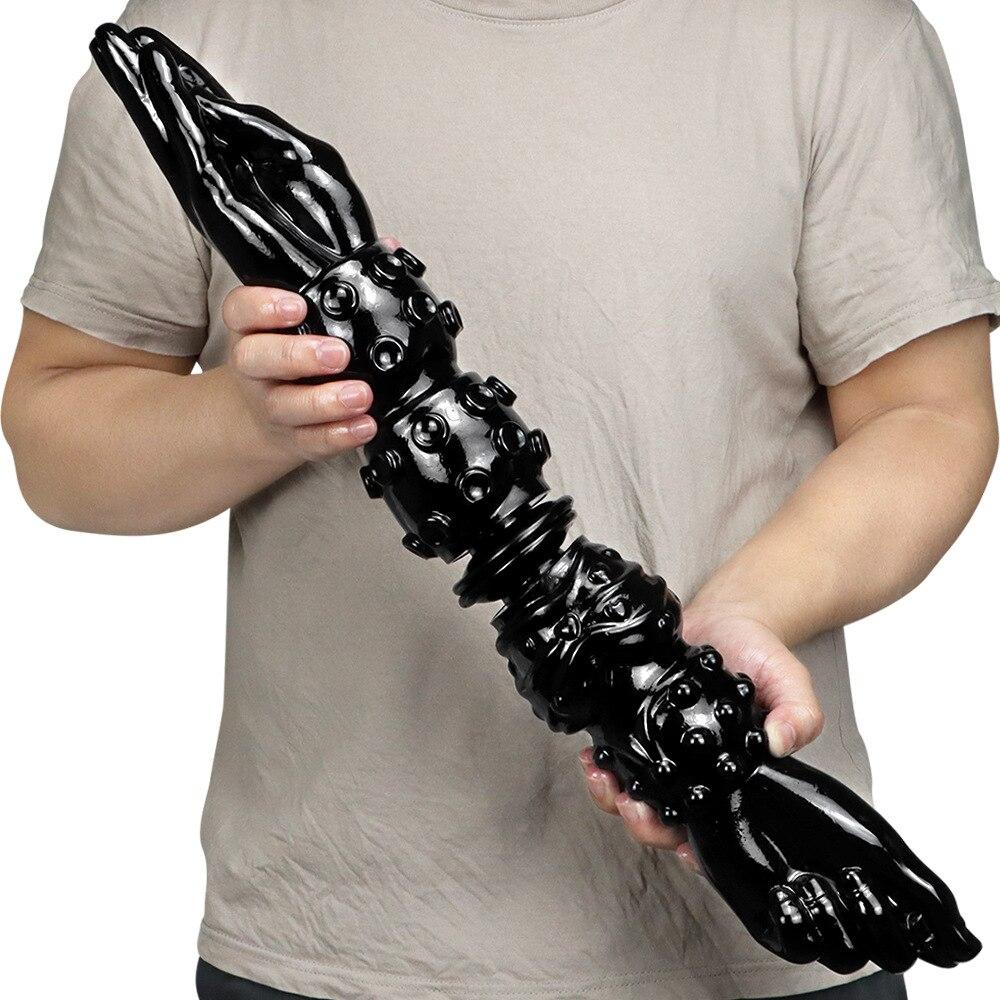 Hand Fisting Butt Plug Anal Sex Toy Dildo Realistic Arm Masturbation Black PVC Penis Slave BDSM Vibrator