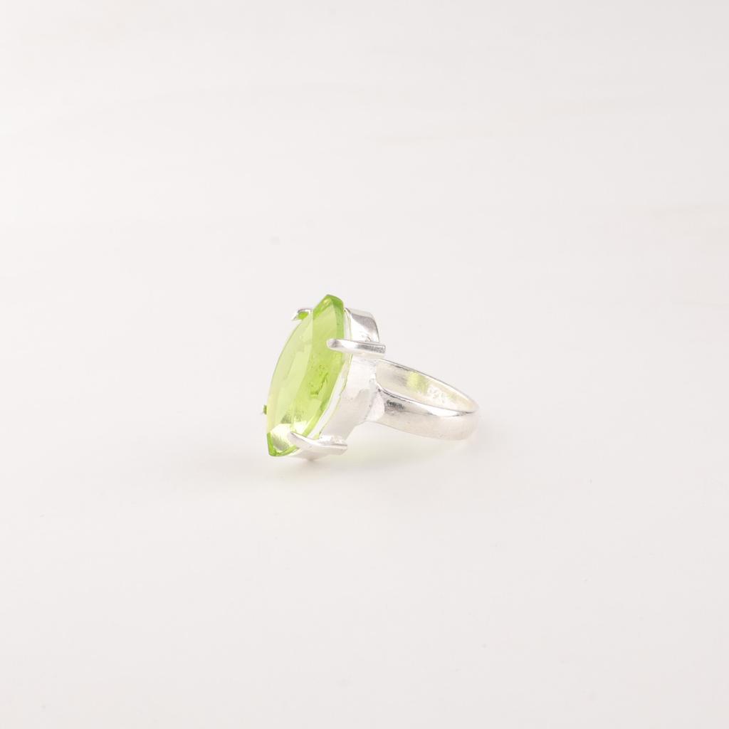 Peridot Gemstone 925 Sterling Silver Jewelry Handmade Ring For Valentine's Gift RR-65-11