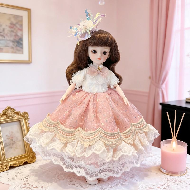 30cm Lolita Doll Outfit Set 6-Point BJD Dolls Clothes Only Non-Plush Toy Girls Ages 4-6