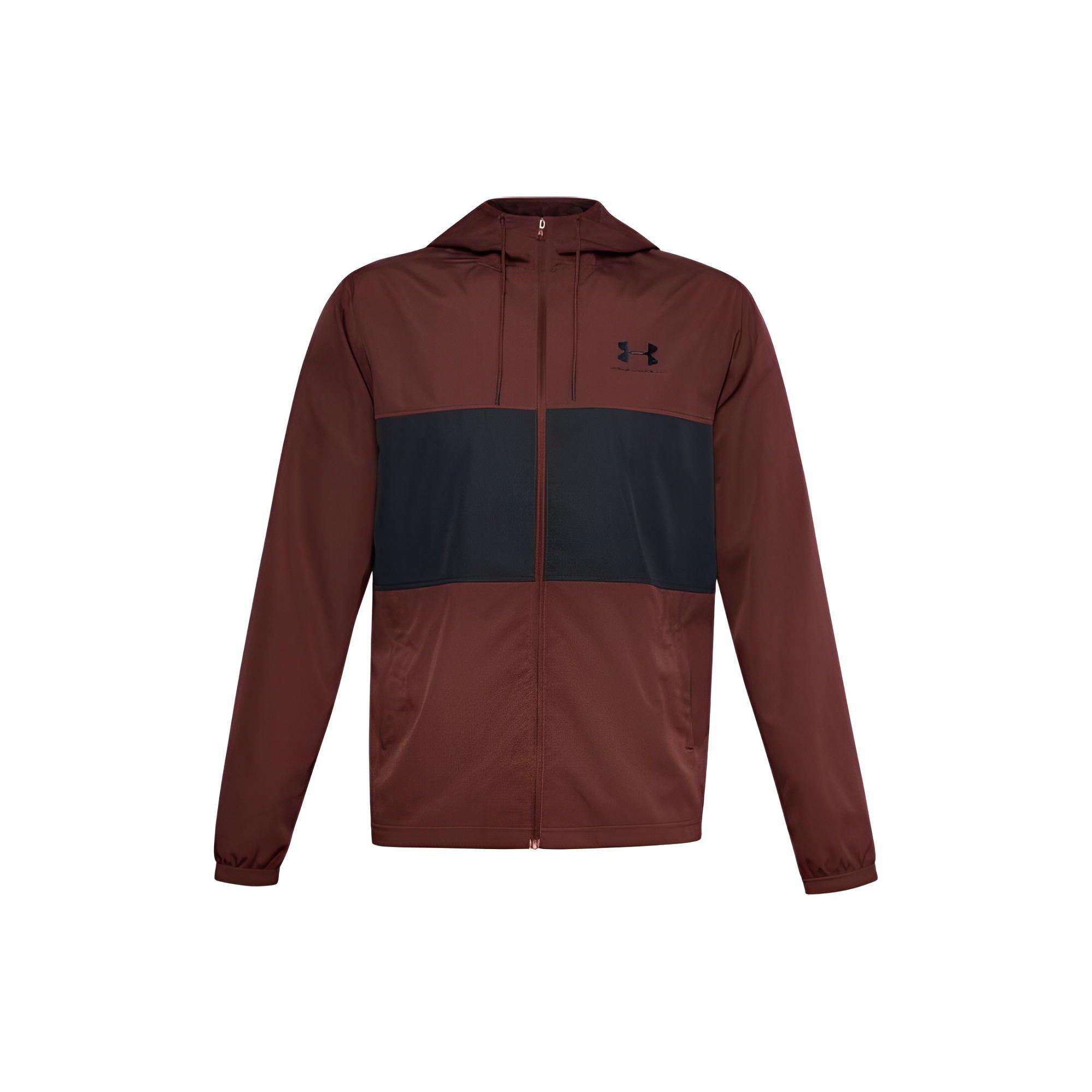 Under Armour Color Block Outdoor Zip Hooded Jacket Men Jacket Deep-Red 1329297-688 M