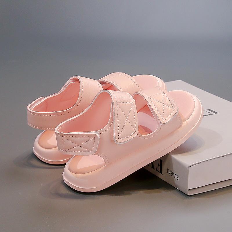 2025 Summer New Girls' Sandals Fashion Versatile Kids Flat Shoes Soft Soled Boys' Casual Sandals Anti Slip Girls Beach Shoes