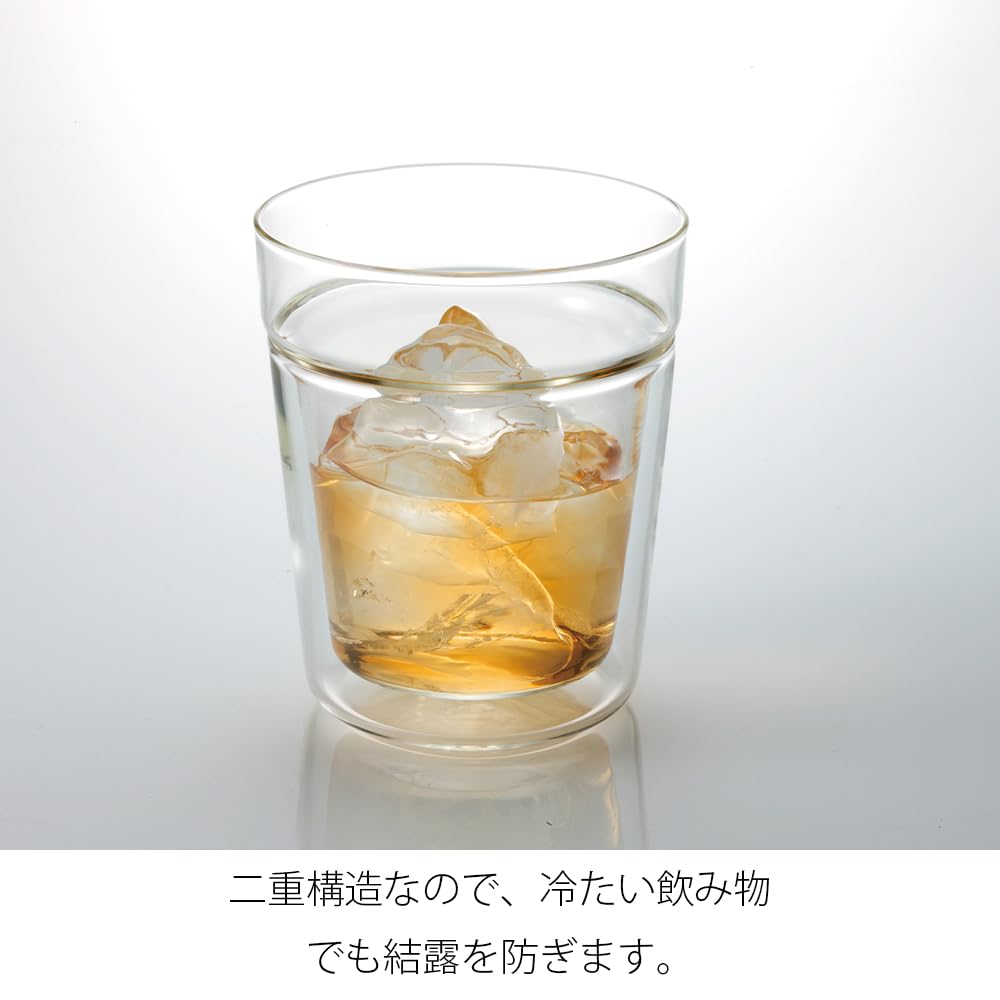 HARIO Twin Rocks Dishwasher Made In Glass, 260ml, Heat-Resistant Glass, Safe, Japan, TRG-260