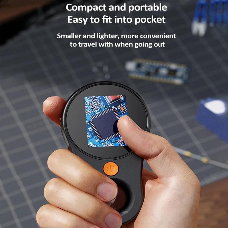 FUYGRCJ Macro Digital Microscope, Fixed Focus 500X Handheld Magnifying Glass With 2inch Ips Screen And Led Lights 200w Pixel Usb Rechargeable - View #6