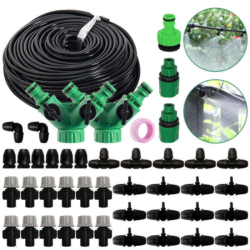 10-30M Garden Drip Irrigation System Automatic Atomized Irrigation Set Greenhouse Sprinkler for Flower Potted Plant Lawn