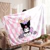 Warm Flannel BlanketKuromi Soft Cozy Throw Blanket for Bedroom Couch