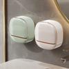 Soap Dish with Drainage Box Punch-Free Soap Holder Bathroom Drain  Box Flip Drain  Storage Case Bathroom Accessories