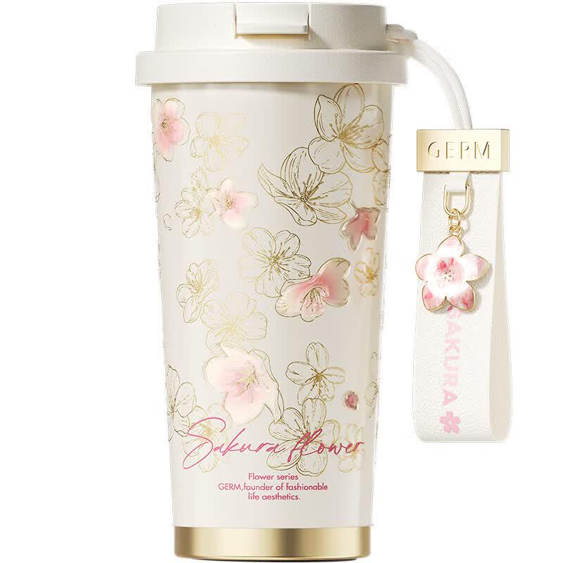 Germ Flower Language Sakura Stainless Steel Coffee Mug