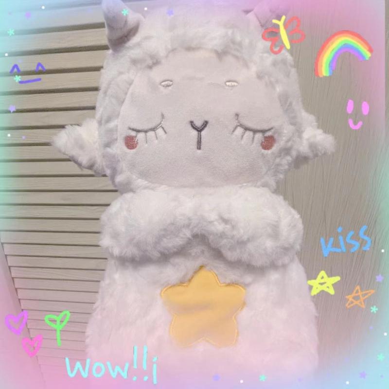 Glowing Breathing Cute Lamb Stuffed Animals Plush Soothing Doll Toy Children's Sleep Soothing Artifact Soft Plush Doll Toy Gifts
