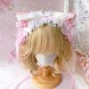 Creative Cat Ears Lolita Lace Headband Jk Kawaii Barrettes Hair Accessories Ribbon Bow Ruffled Headband Girls