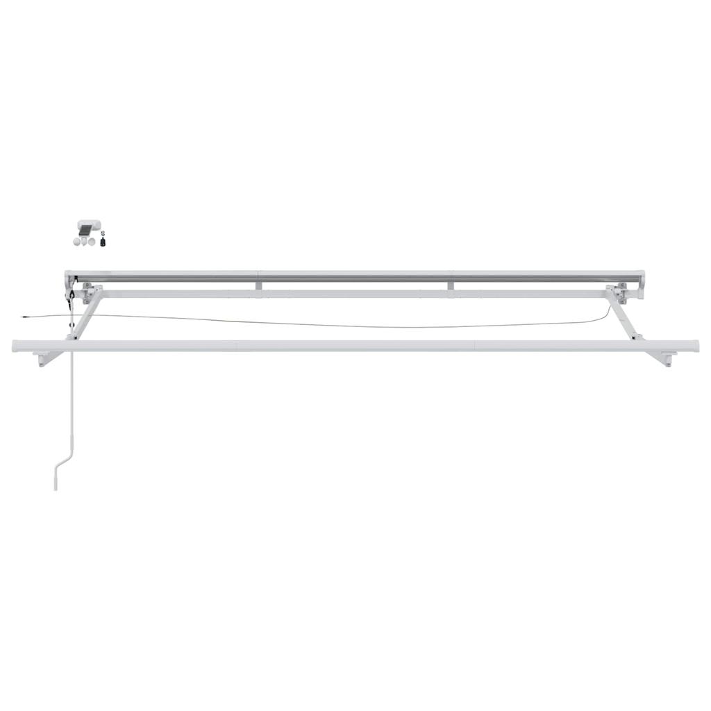 Electric Retractable Awning Yellow and White 3.5 X 2 M