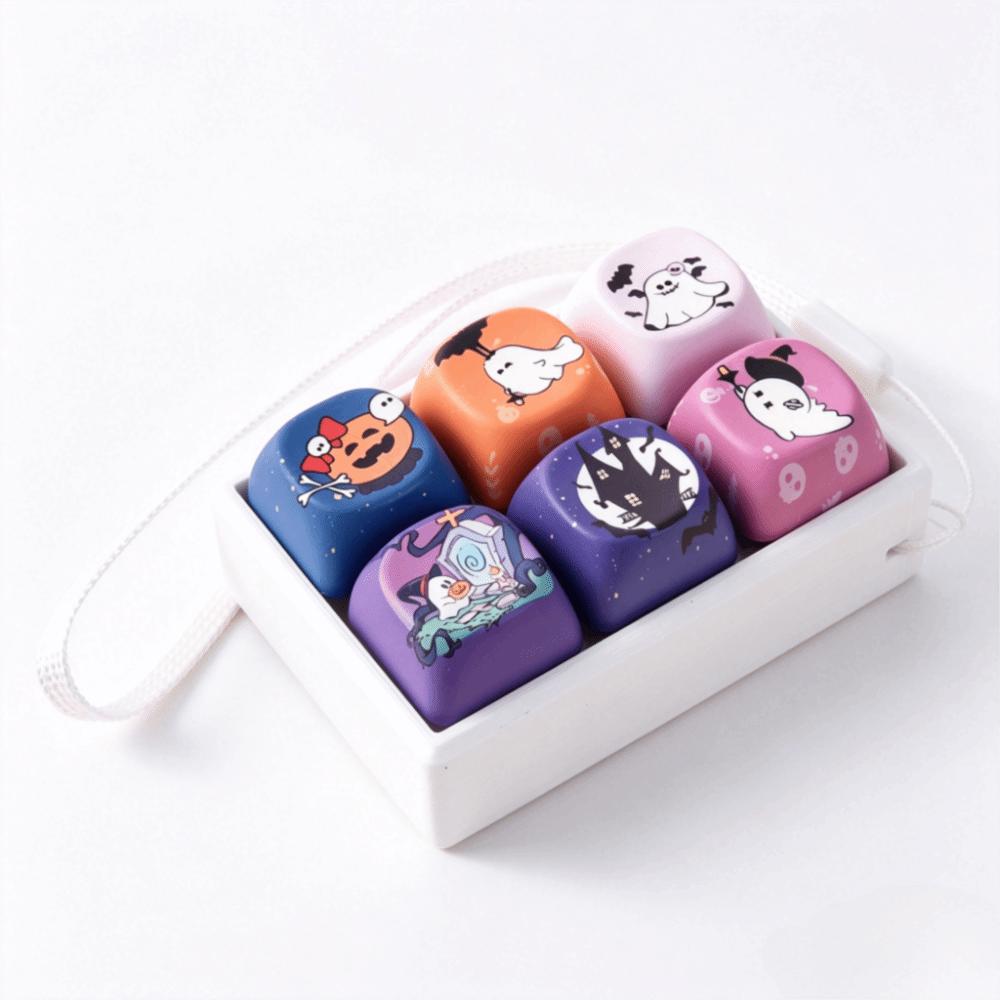 Creative Design Fidget Clicker Keychain Cute Shape Finger Keyboard Pendant  Daily Use