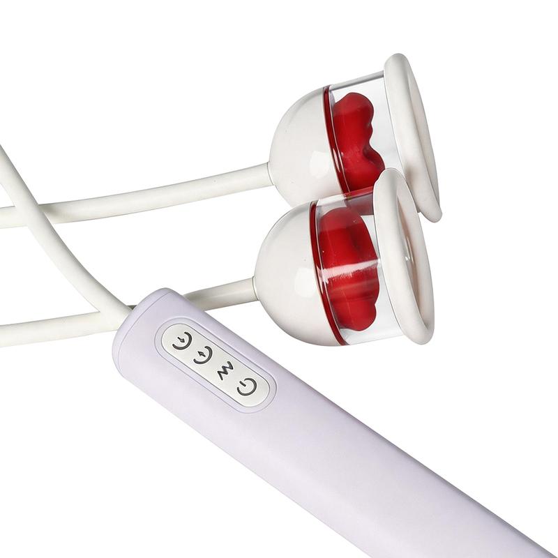 Portable Nipple Licking Sucking Vibrator 10 Frequency Breast Massager Clitoral Bite Vibrating Sex Toy for Female Masturbation