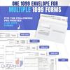 1099 MISC Tax Envelopes, Double-Window Security Envelope for 1099 Income Misc And 1099-R & DIV - INT, 1095 C Tax Form,5 5/8 Inch X 9 Inch, Gummed