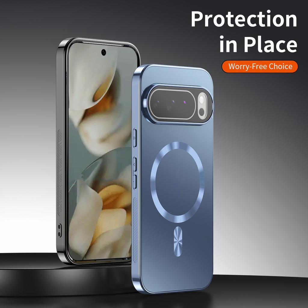 For Google Pixel 11 Pro XL Case Hard PC Plating Magnetic Wireless Charging Protective Back Cover Case for Pixel 11 11Pro Shell