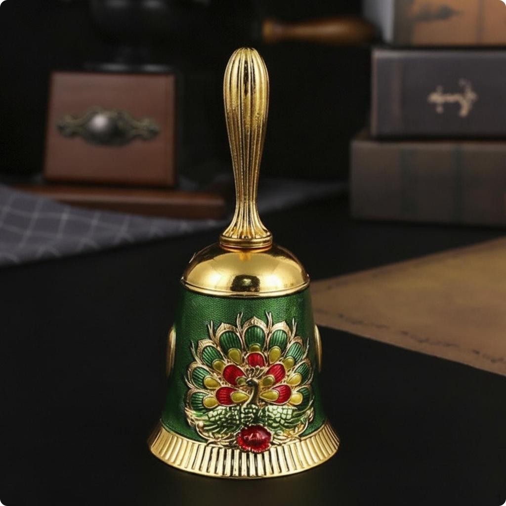 Sonnette décorative en métal avec poignée, style vintage, pour personnes âgées, enseignants, décoration de table,