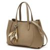 Dcba6e573i2 [ria] Beige Cowhide Flower CharM Tote Bag M
