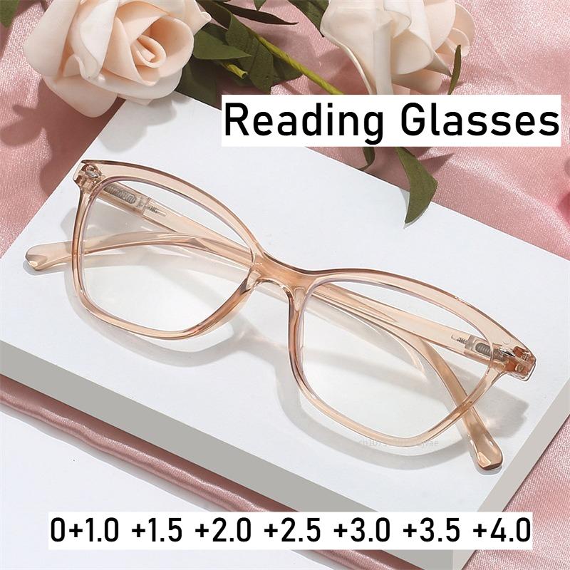 Square Reading Glasses Men Women Anti Blue Light Presbyopia Mirror Hd Comfortable Reading Mirror Eyewear Prescription Glasses