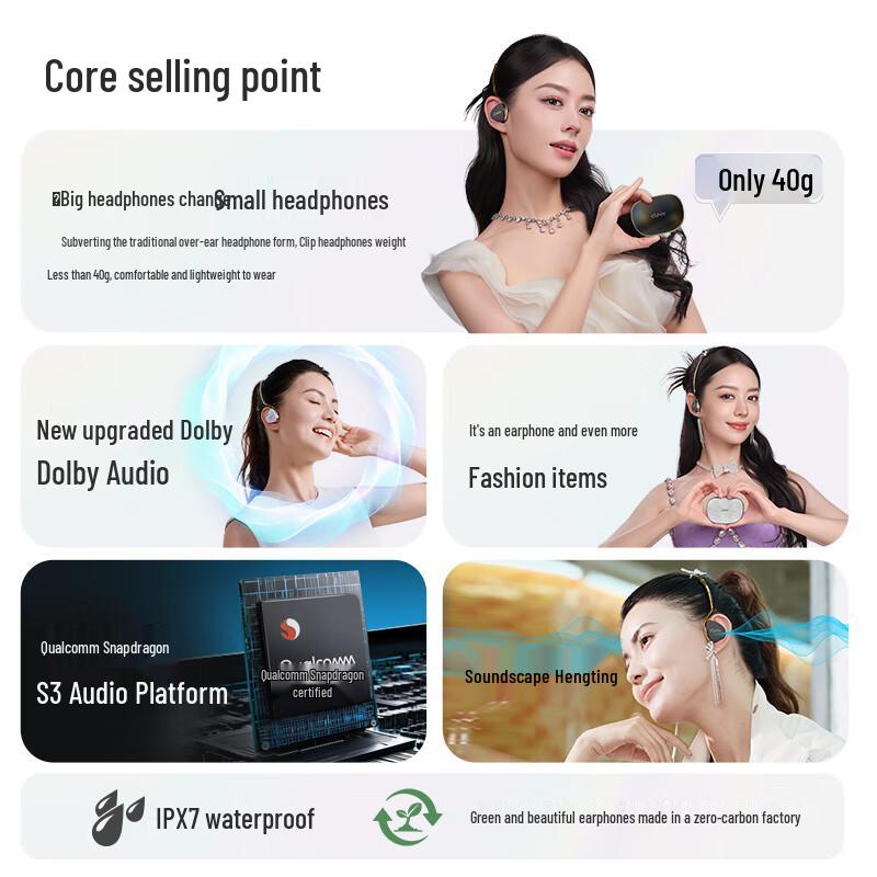 Cleer Clip Star Arc Open-Ear Smart AI Headphones