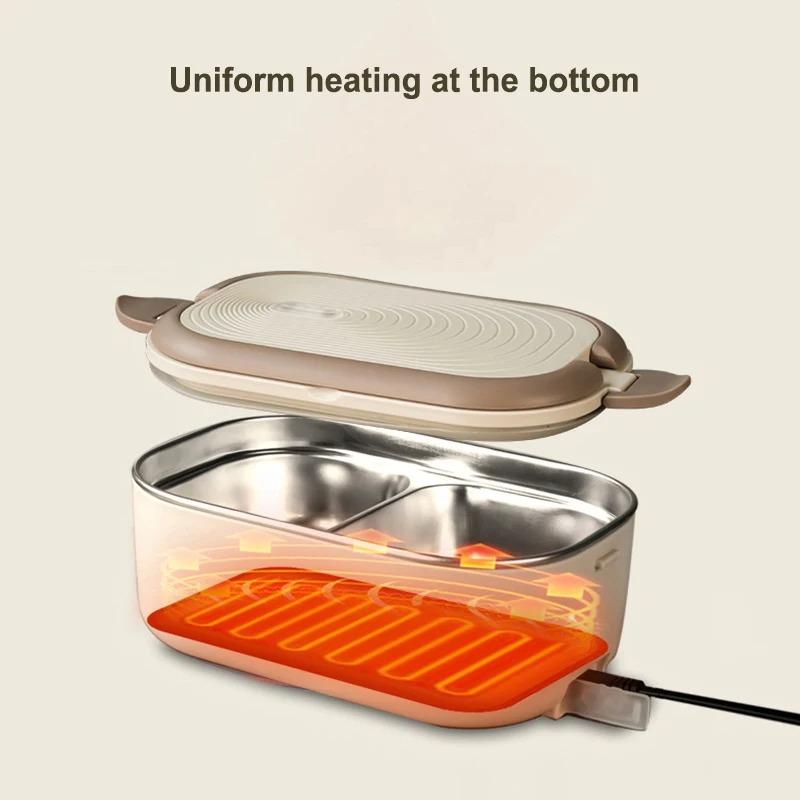New 304 Stainless Steel Electric Lunch Box - 220V Water-Free Constant Temperature Heating Portable Bento Box