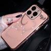 Colorful Diamond Border with Acrylic Material Lens Film Phone Case for iPhone 15 14 Plus 13 12 11 Pro Max XSMax 8 7 Plus Protective Cover