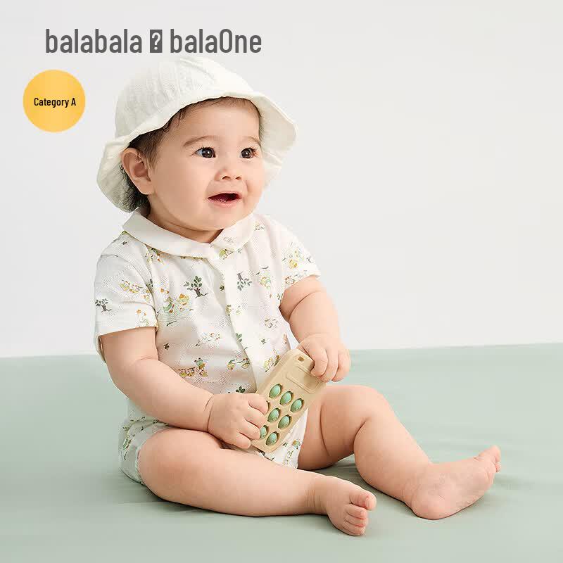 Balabala Newborn Baby 2-Piece Cotton Bodysuit Set