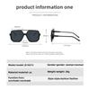 2pcs Sunglasses for Women Fashion Eyewear Vintage Large Frame Glasses INS Black Tea Frame Glasses