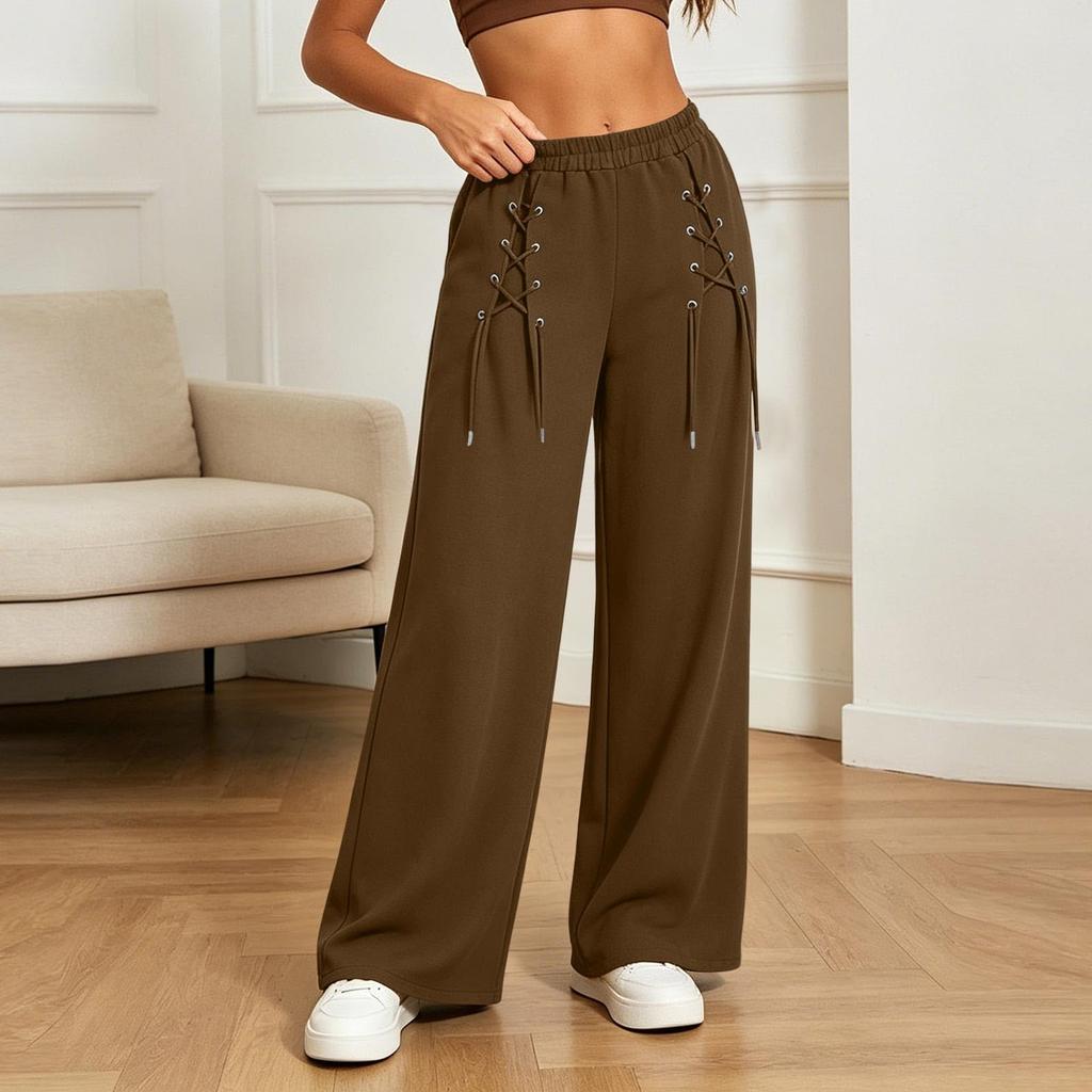 Women's Casual High Waisted Wide Leg Sweatpants