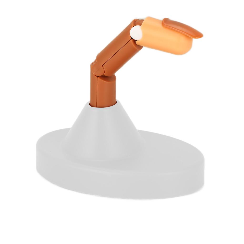 Nail Art Training Practice Finger Bendable Joints False Nail Tips Finger Mannequin with Base