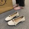 Mary Jane fairy with skirt small leather single shoes female new spring and autumn gentle flat bottom grandma ladle shoes gentle wind