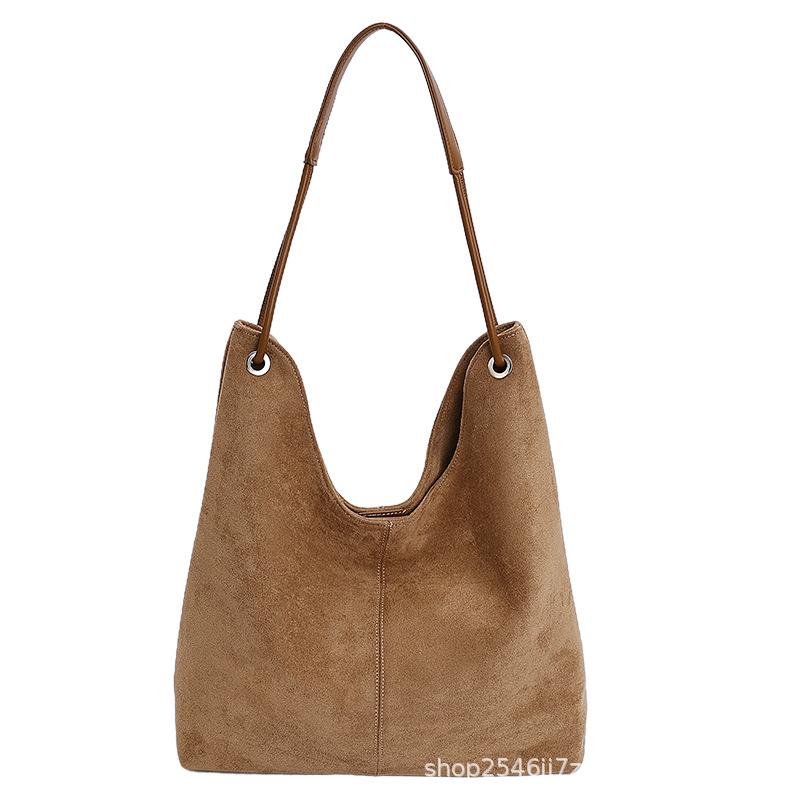 

2025 осень новая ретро сумка-мессенджер для поездок на работу большая вместимость модная простая повседневная сумка-тоут под мышкой женская хаки