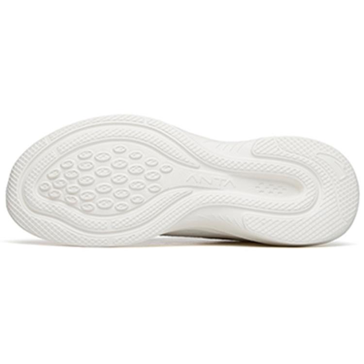 Anta Running Collection Cushioning Slip Resistant And Abrasion Resistant Low Top Sprint Running Shoes Men's Ivory White