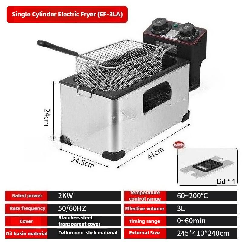 Kitchen Large Capacity Oil Fryer Constant Temperature Fried Chicken Frying Machine Professional Commercial Electric Fryer