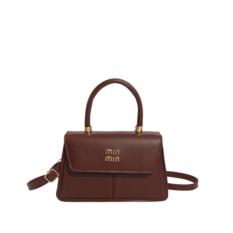 Fashion Texture Niche Bag Women's New Popular Hand Carry Small Square Bag New Trend Solid Color Versatile Messenger Bag