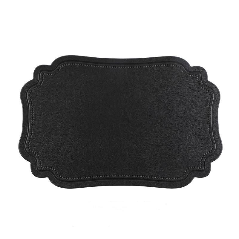 

1/2/6Pcs Black Red Placemats Large Rectangular Table Mats Shaped Faux Leather Luxury Table Pad Place Mat Chritmas Home Decor 1pcs 30x45cm