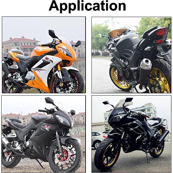 Heart Horse Motorcycle Mirrors Rear View Mirrors Compatible with CBR600 F4 F4I 1999-2006 CBR900 CBR919 CBR929 CBR954 1998-2003 RC51 RVT1000 DD250E