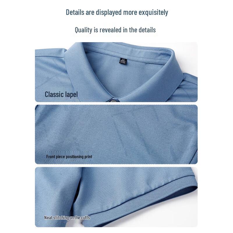 TRIES Men's 2025 Summer Short Sleeve Polo T-shirt