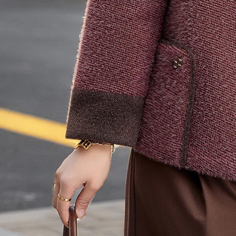 Stylish Spring Woolen Coat for Women 50+: Fashionable Middle-aged & Elderly Women's Overcoat